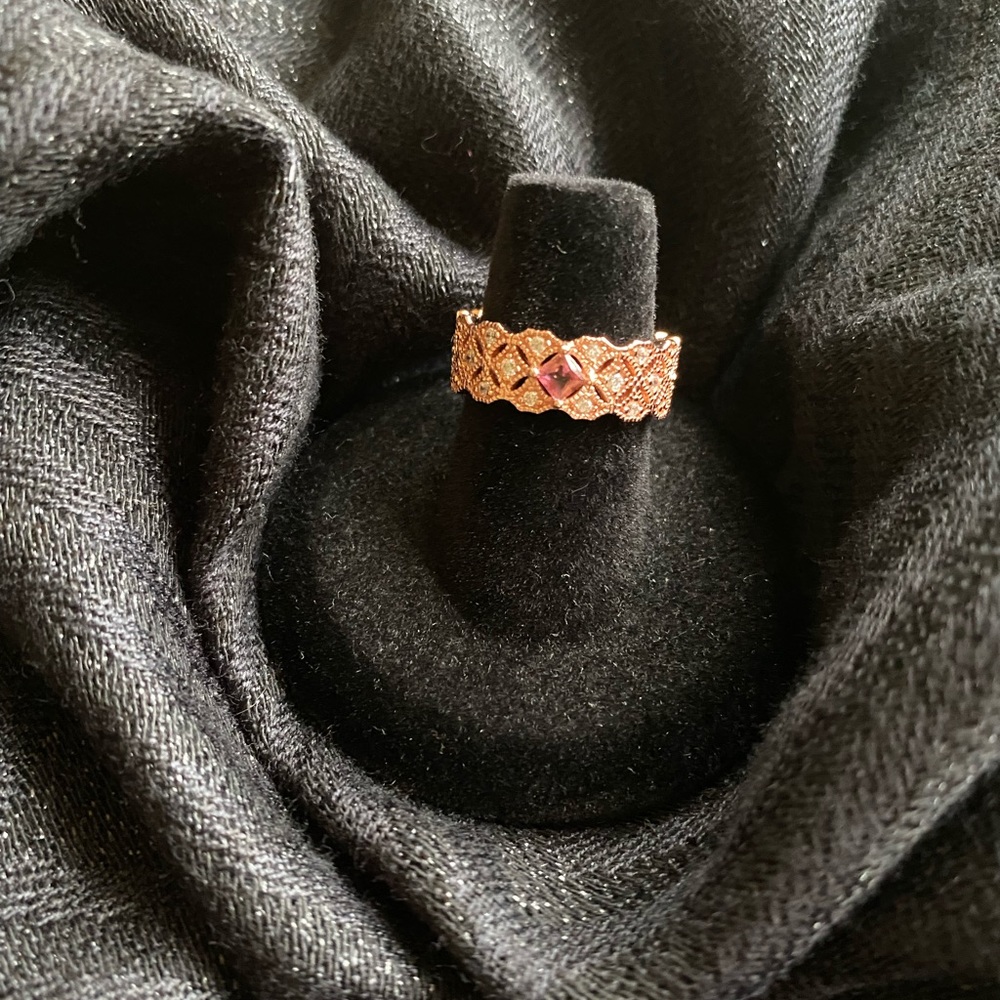 Sterling Silver Rose Gold Women Ring